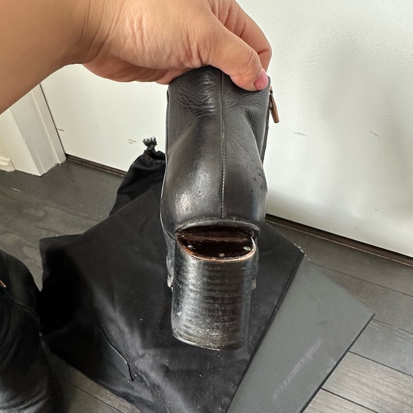 Alexander Wang Gabi Booties Rose Gold Size 7 - Picture 8 of 9